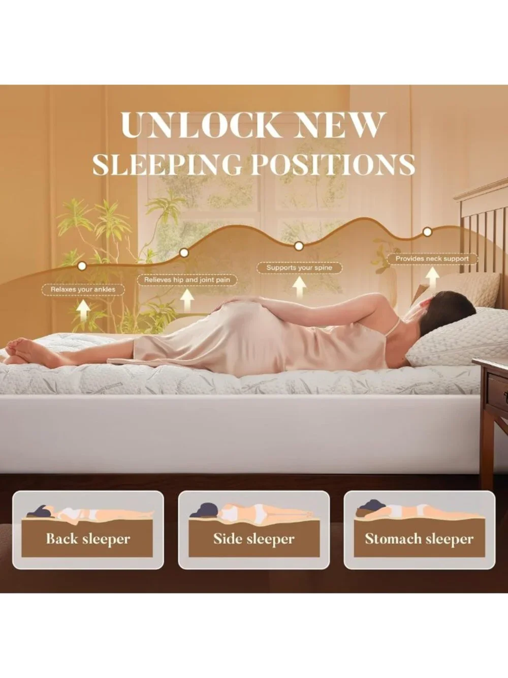 Thick Queen Mattress Topper - Soft Pillow Top, Deep Pocket, Waterproof